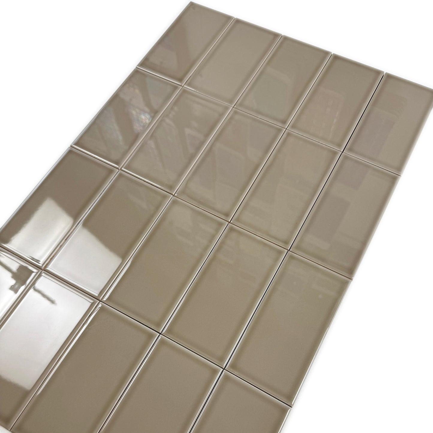 Urban Luxe Series Light Brown Glossy Flat  Ceramic Tile