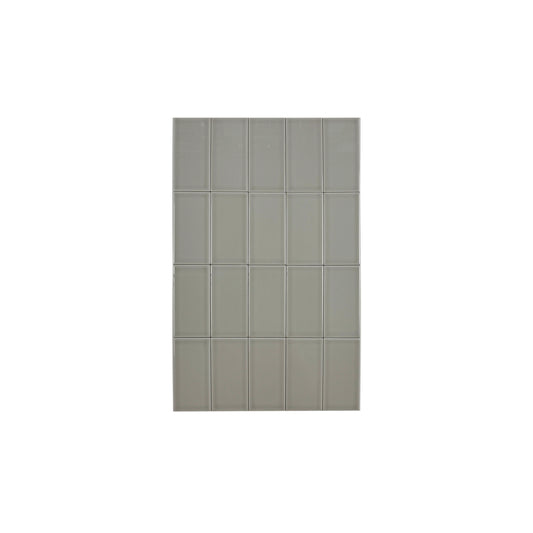 Urban Luxe Series Light Grey Glossy Flat  Ceramic Tile