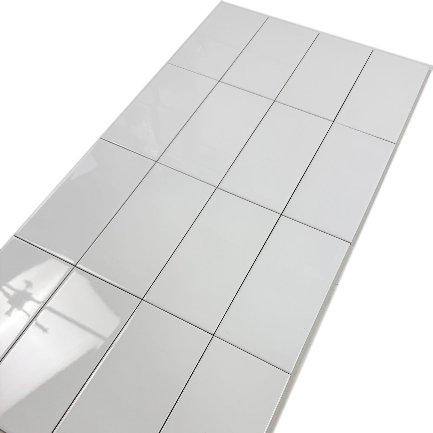 Urban Luxe Series White Glossy Flat  Ceramic Tile