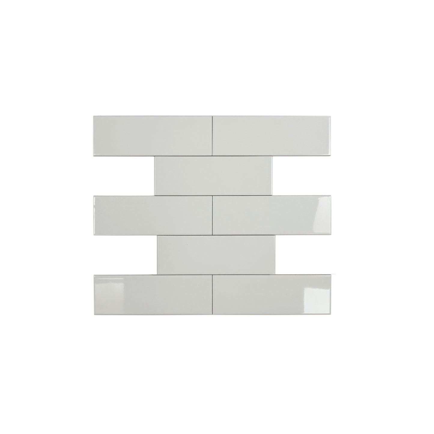 Urban Luxe Series White Glossy Flat  Ceramic Tile