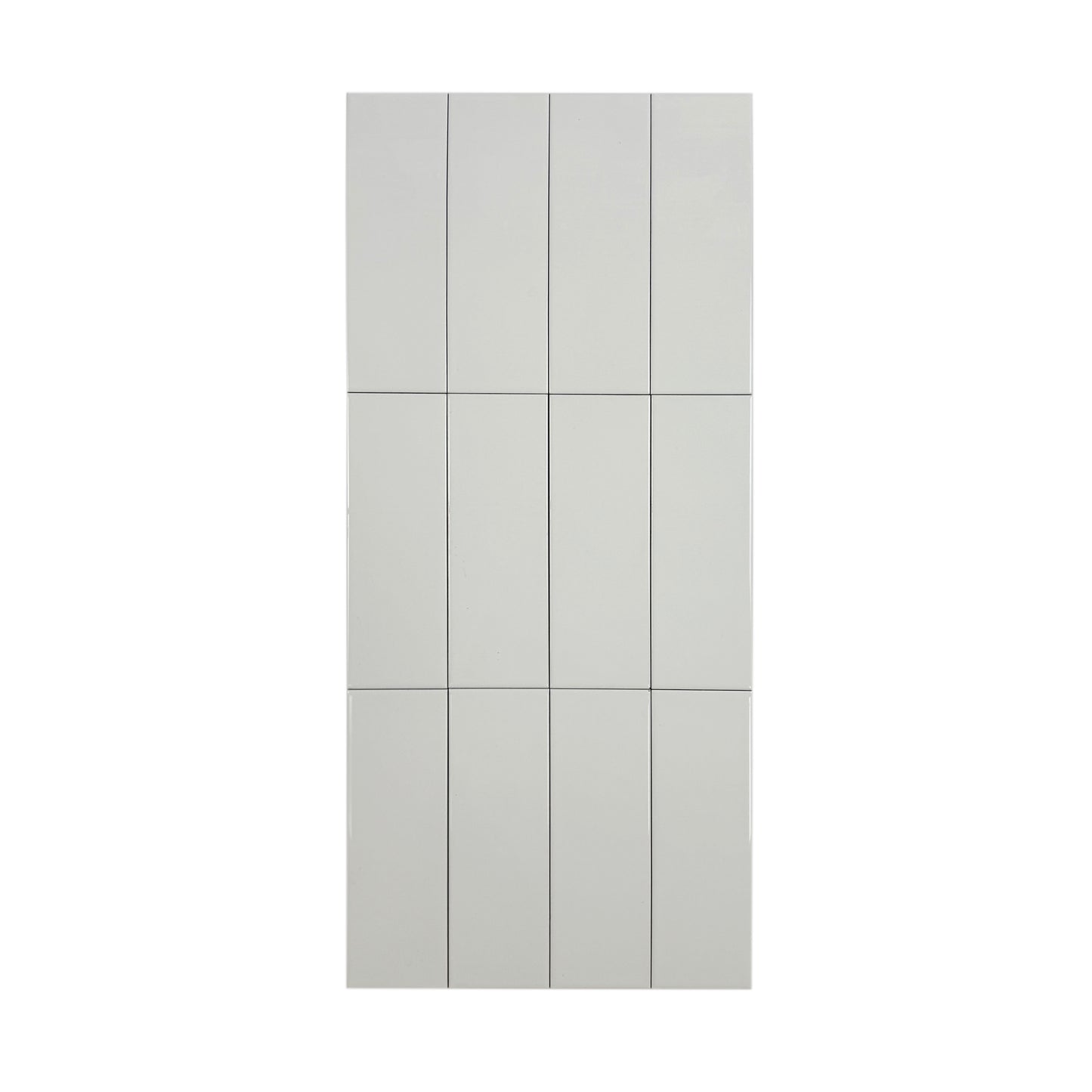 Urban Luxe Series White Glossy Flat  Ceramic Tile