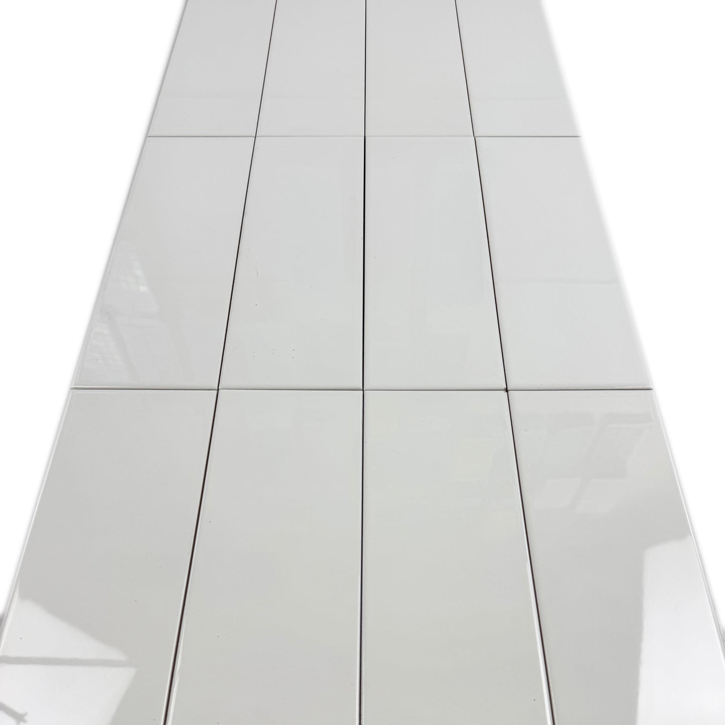 Urban Luxe Series White Glossy Flat  Ceramic Tile