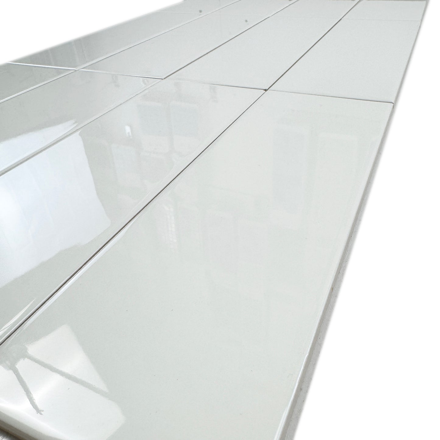 Urban Luxe Series White Glossy Flat  Ceramic Tile