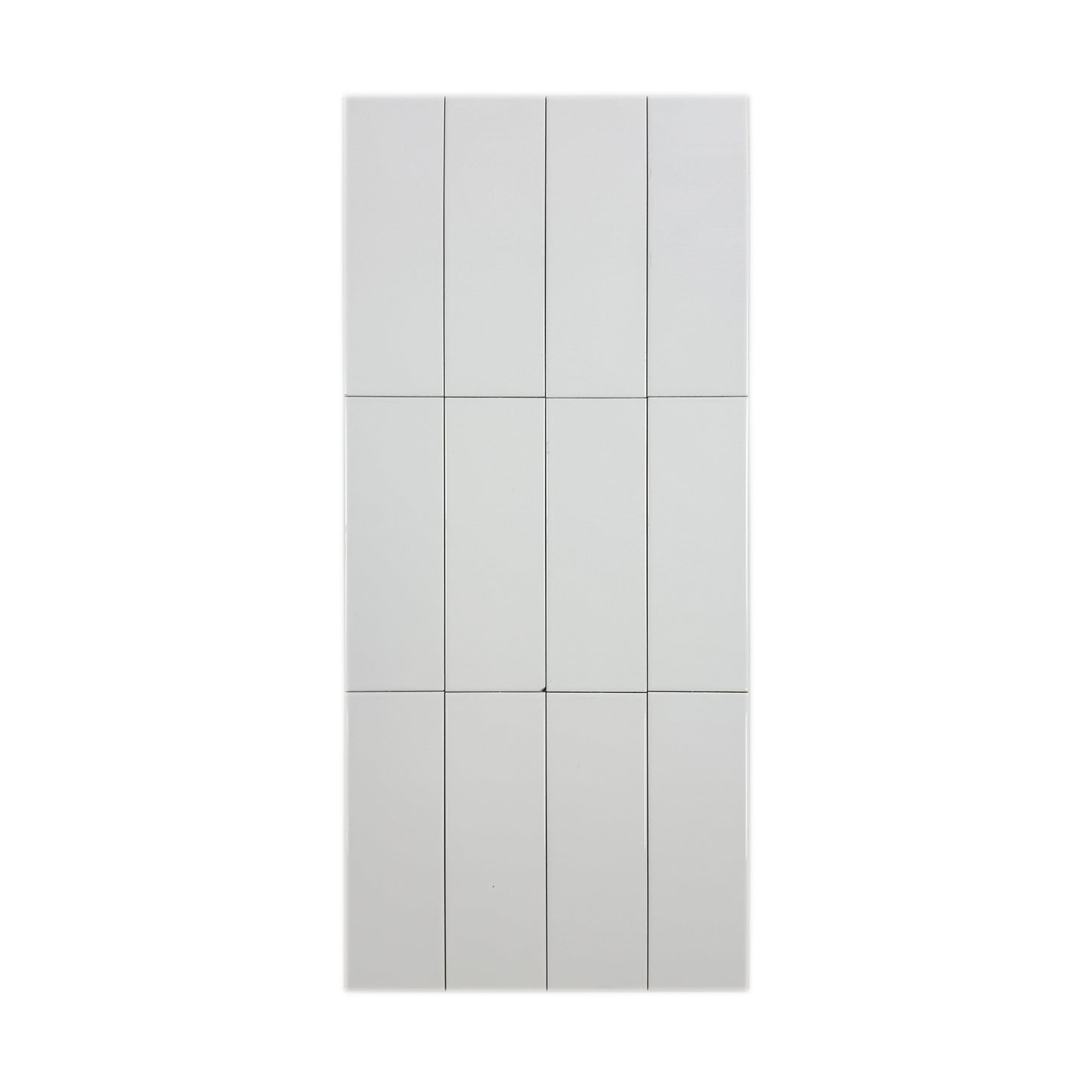 Urban Luxe Series Milk White Glossy Flat  Ceramic Tile