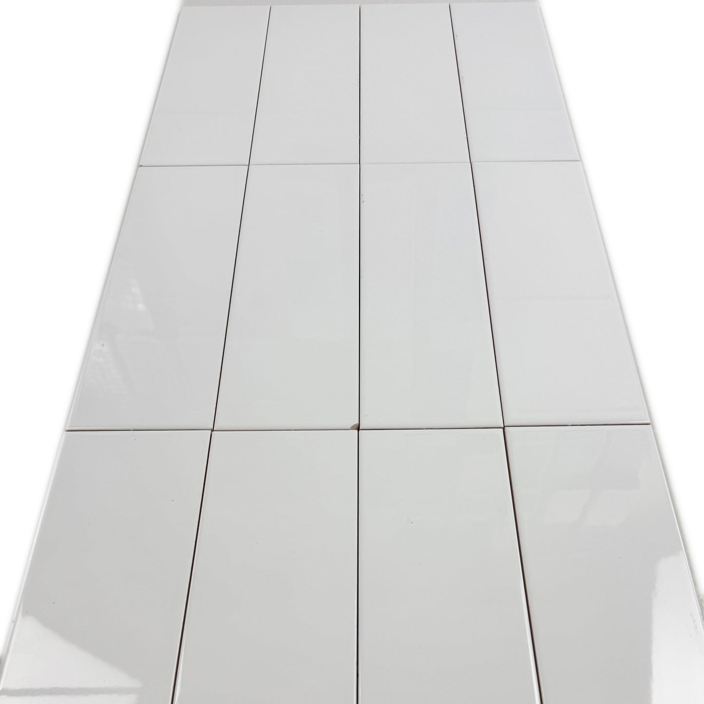 Urban Luxe Series Milk White Glossy Flat  Ceramic Tile