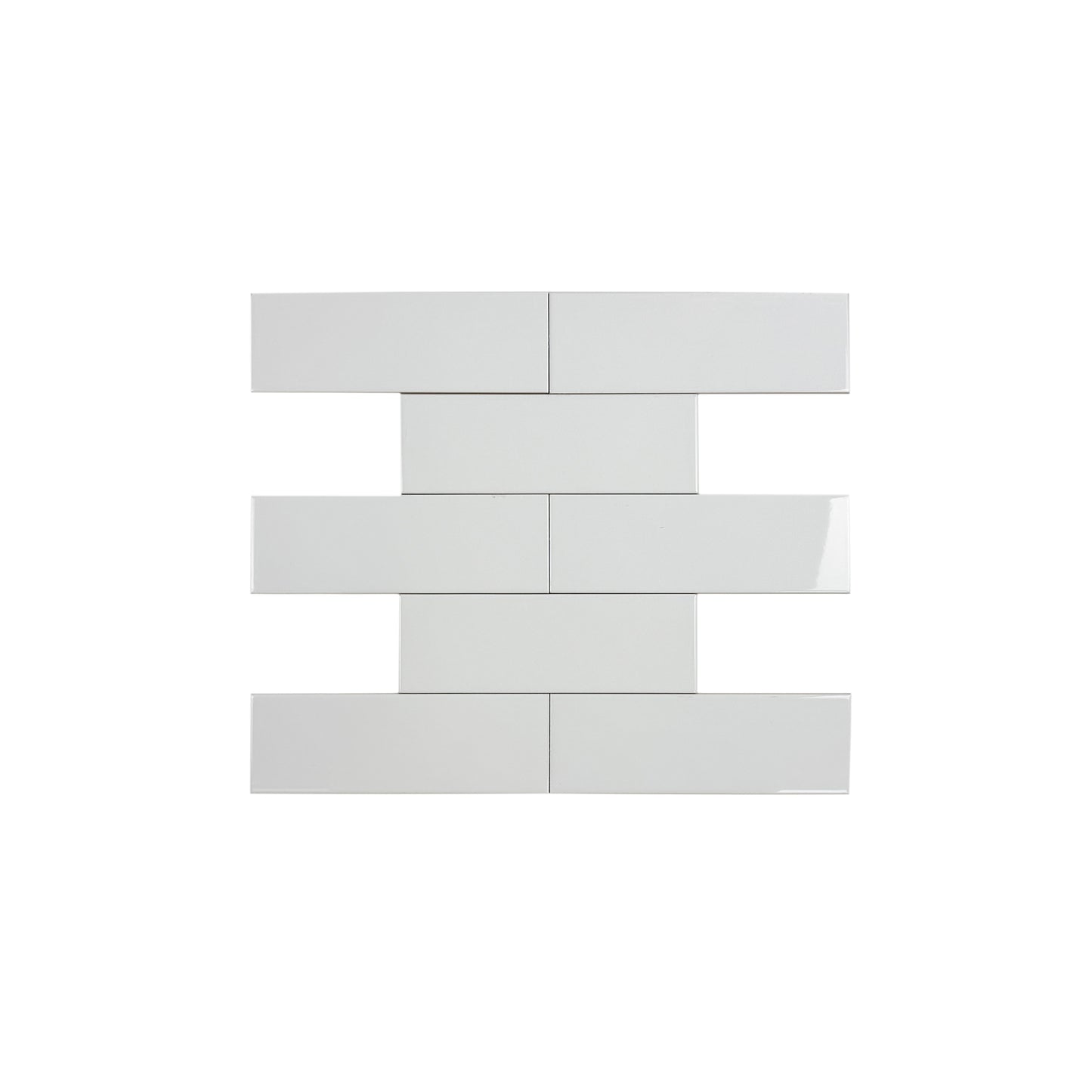 Urban Luxe Series Milk White Glossy Flat  Ceramic Tile
