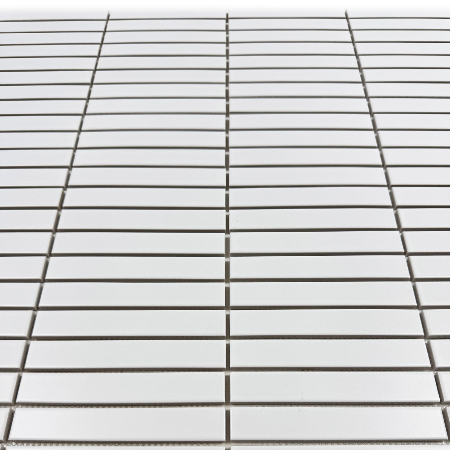 Aurora Strips Series White Matt Long Strip  Glazed Porcelain Mosaic