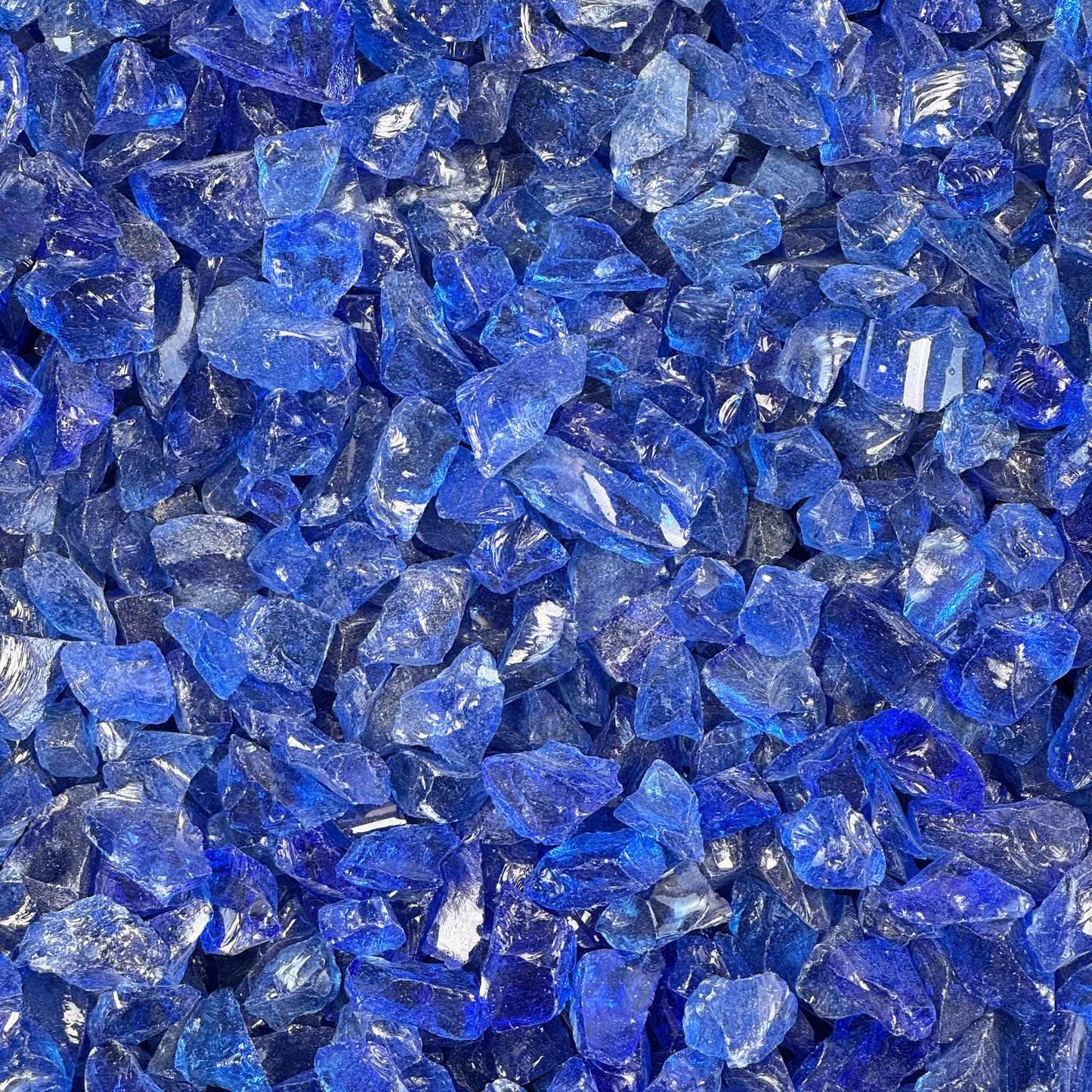 Gemstone Waters Sky Blue Glass Gravel Block