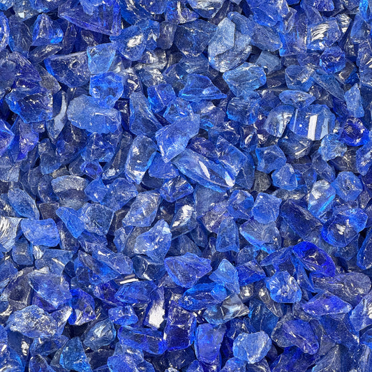 Gemstone Waters Sky Blue Glass Gravel Block