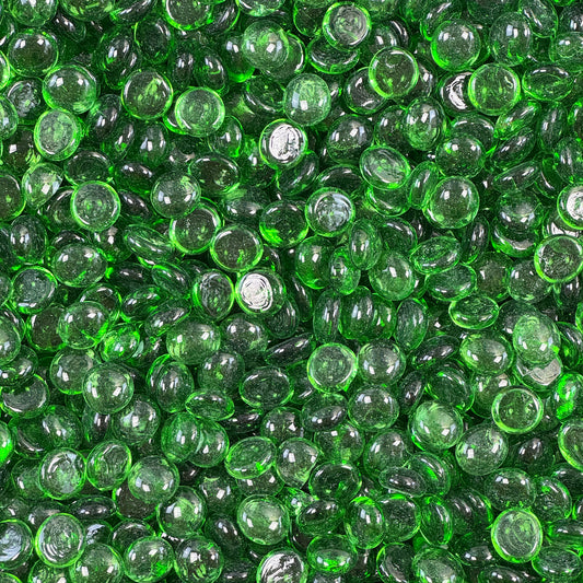 Gemstone Waters Green  Flat Glass Bead
