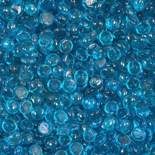 Gemstone Waters Ocean Blue  Flat Glass Bead