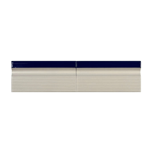 FINA Standard Pool Tile Series Dark Blue Grooved Anti-Slip Porcelain Edage Tile
