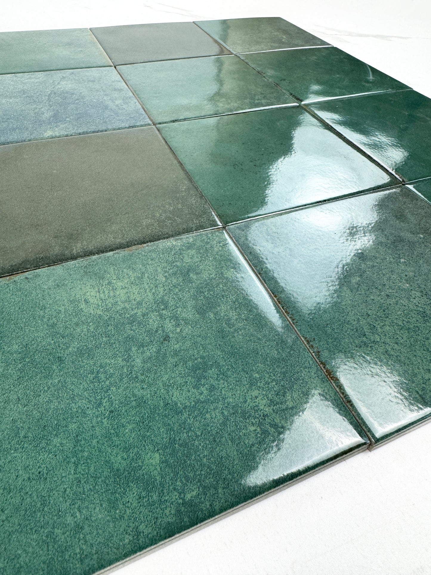 Artisan Essence Mixed Grey Glossy Porcelain Artisanal Tile
