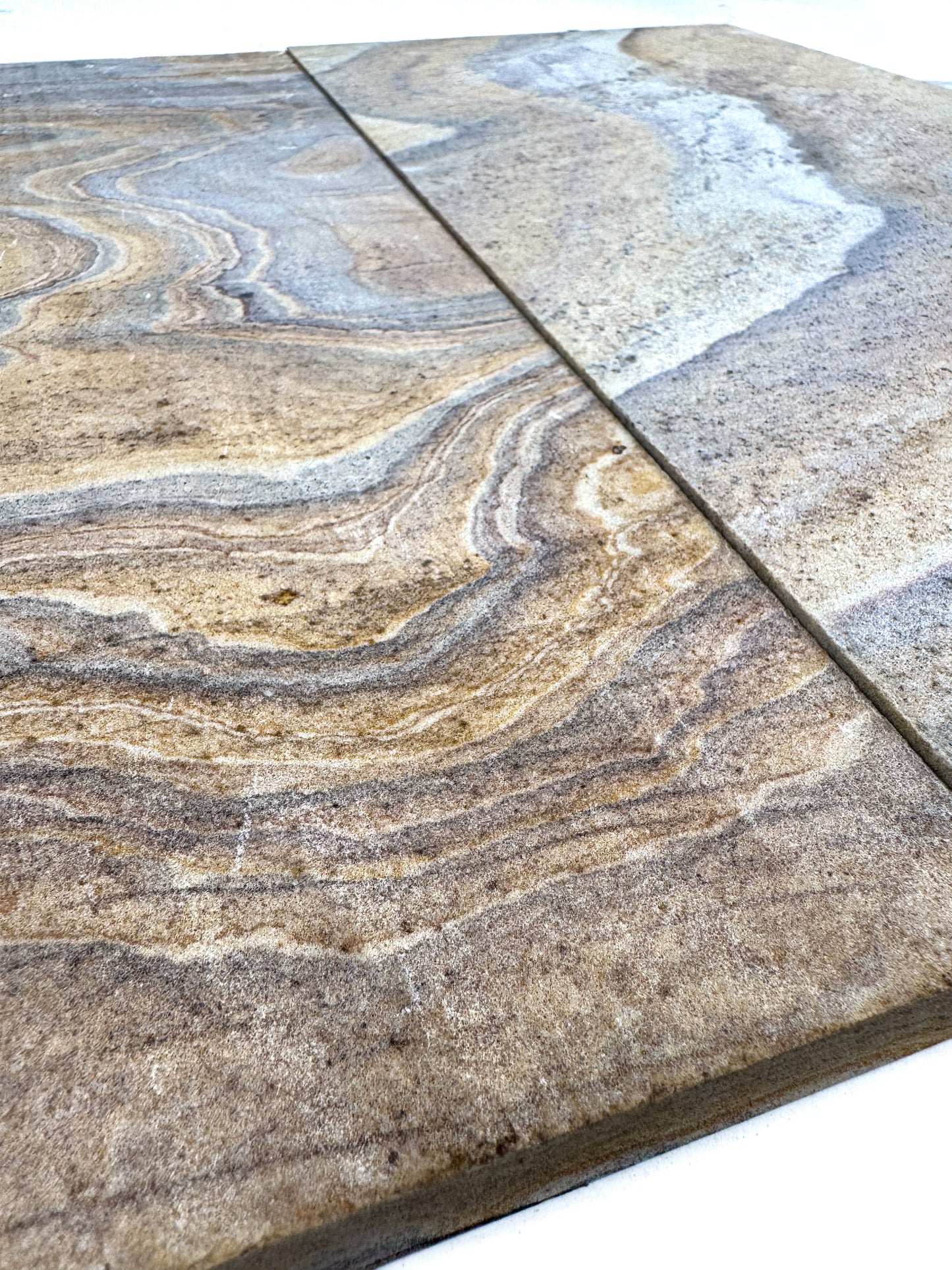 Garden Stone Series Rainbow Honed Surface Sandstone Tile