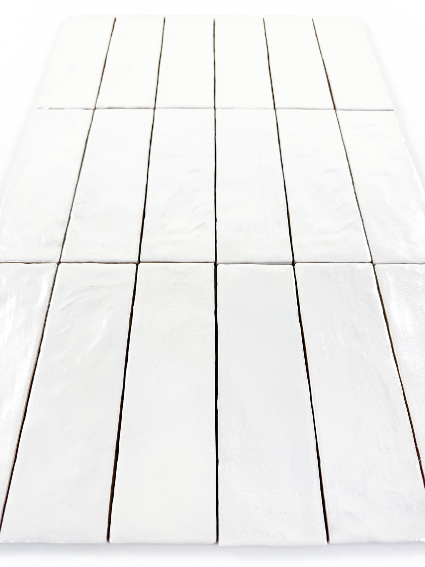 Spanish Moonlight Pearl Series Pearl White Semimatte Ceramic Artisanal Tile