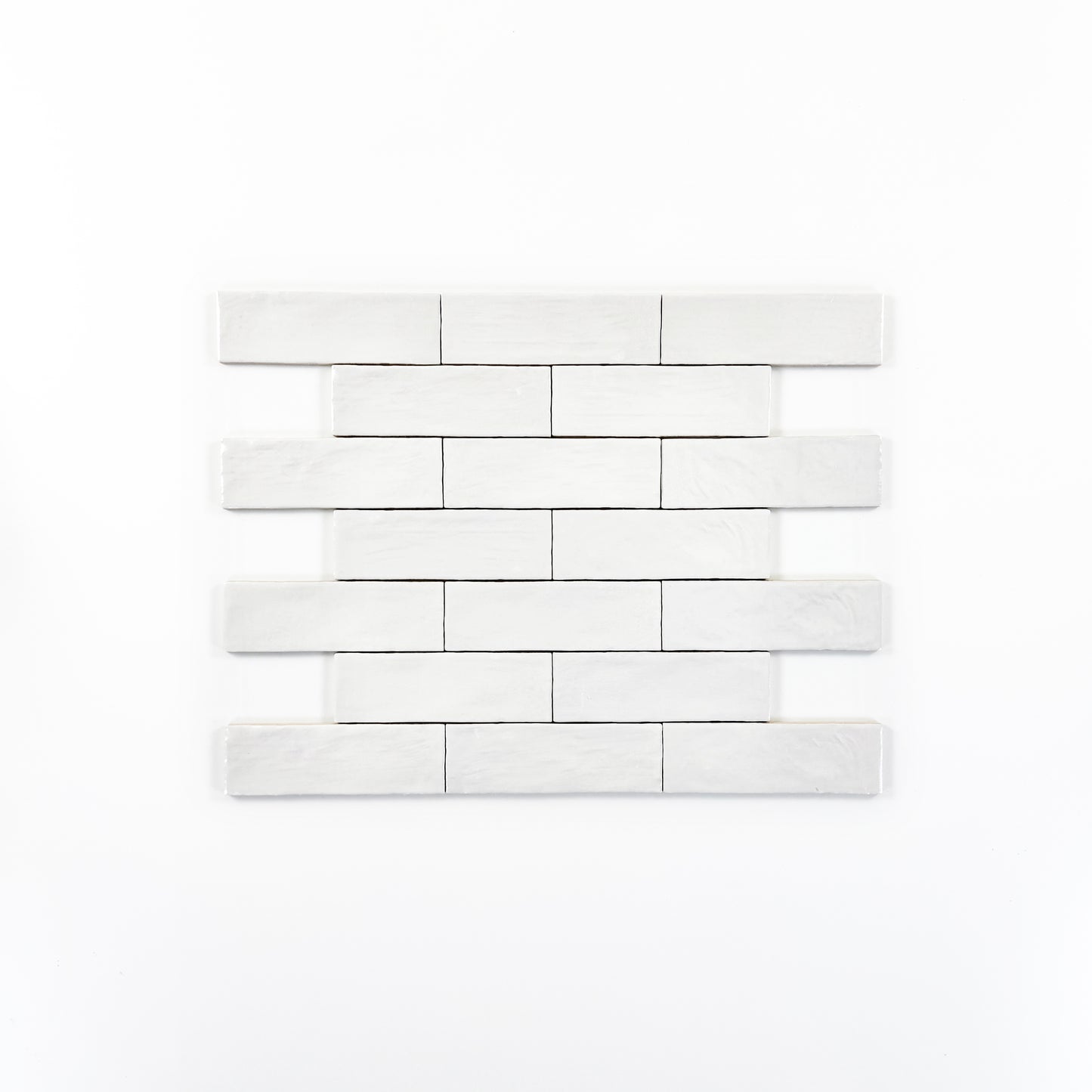 Spanish Moonlight Pearl Series Pearl White Semimatte Ceramic Artisanal Tile
