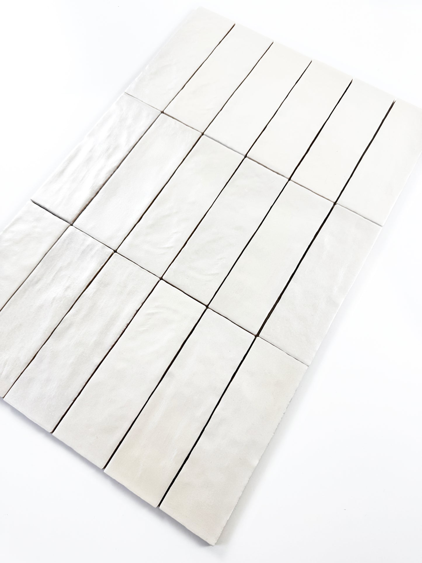 Spanish Moonlight Pearl Series Light Beige Matte Ceramic Artisanal Tile