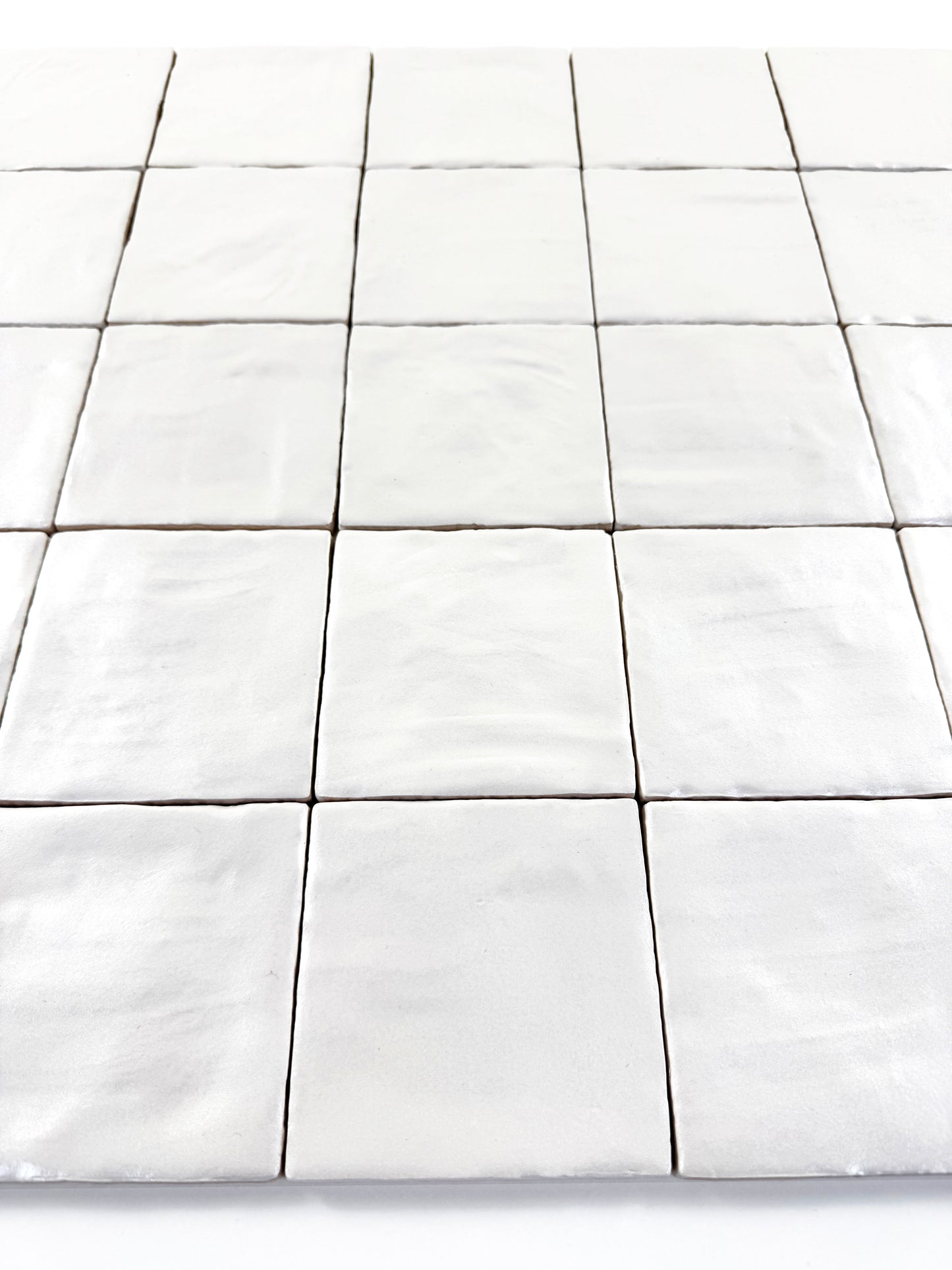 Spanish Moonlight Pearl Series Pearl White Matte Ceramic Artisanal Size