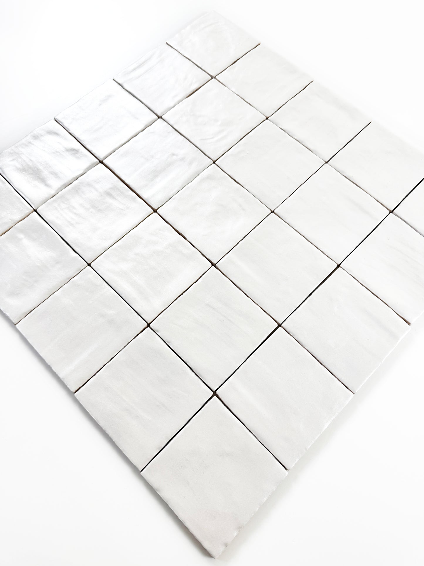 Spanish Moonlight Pearl Series Pearl White Matte Ceramic Artisanal Size