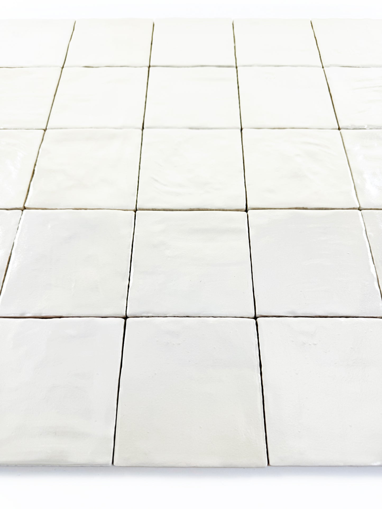 Spanish Moonlight Pearl Series Light Beige Semimatte Ceramic Artisanal Tile