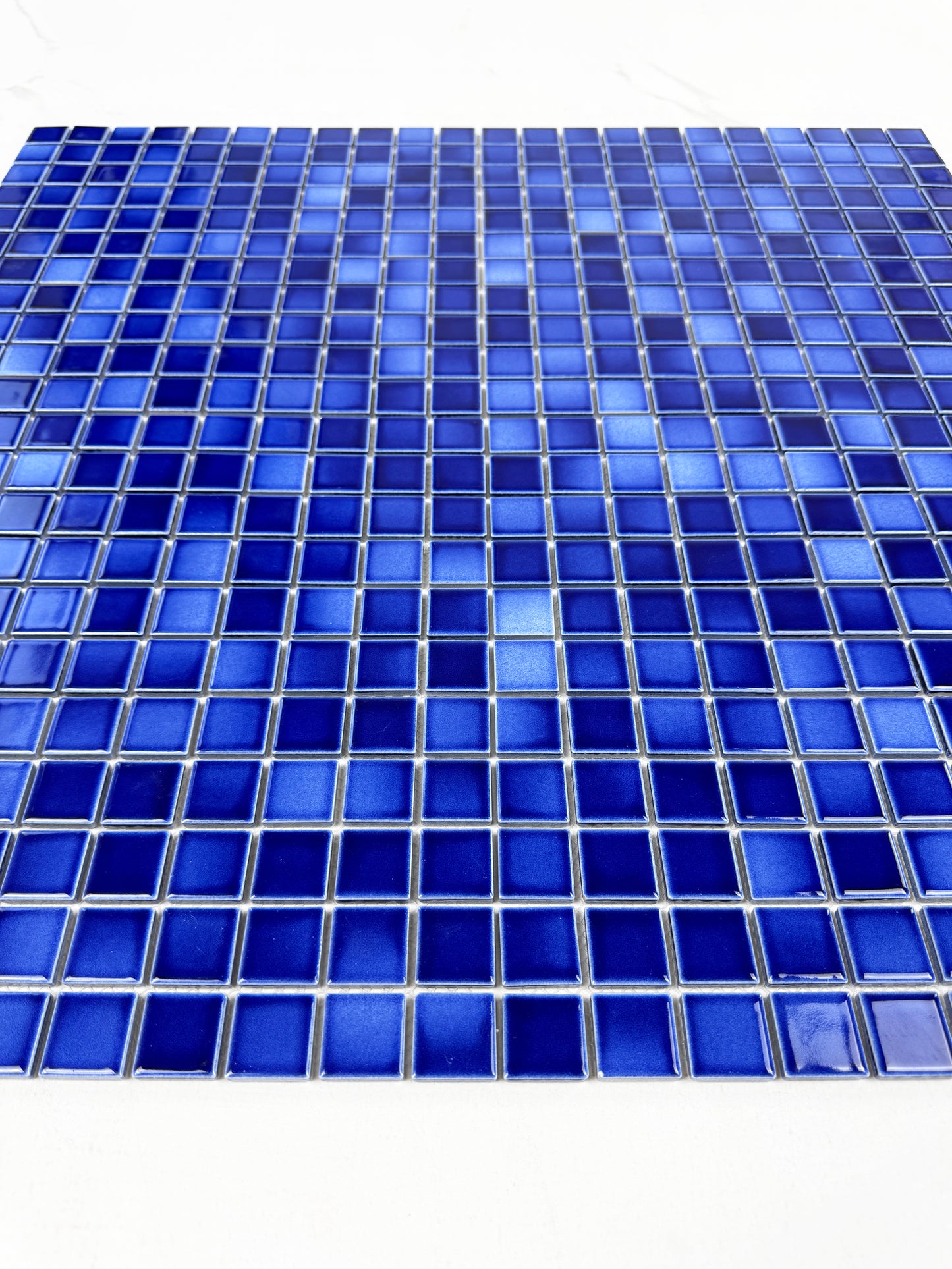 Midnight Splendor Series Dark Blue Crystalline Glazed Porcelain Mosaic
