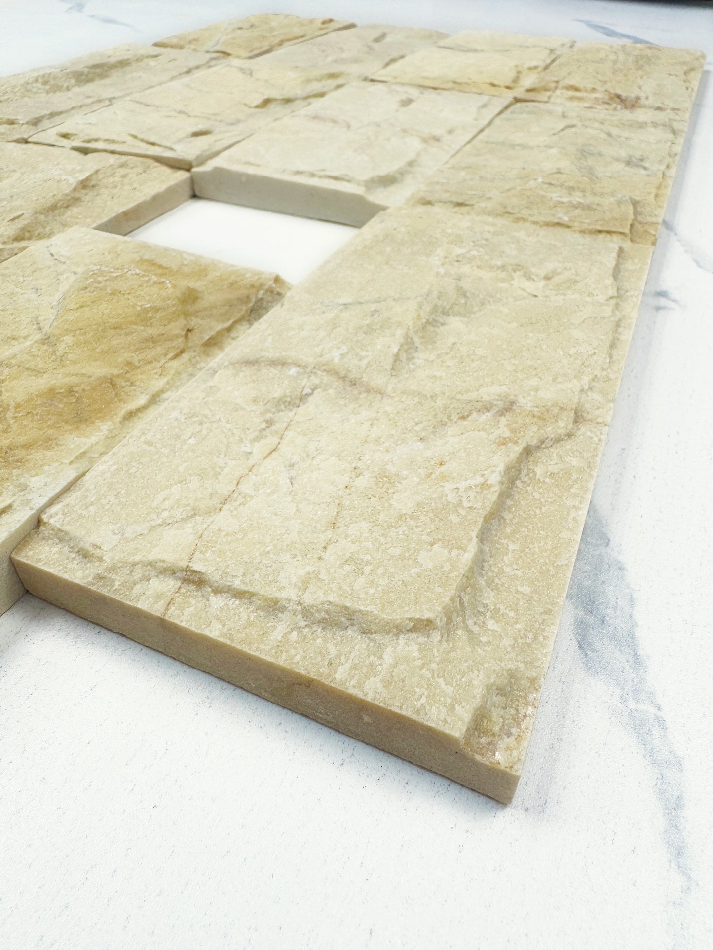 Palatial Sands Yellow Mushroom Marble Wall Cladding