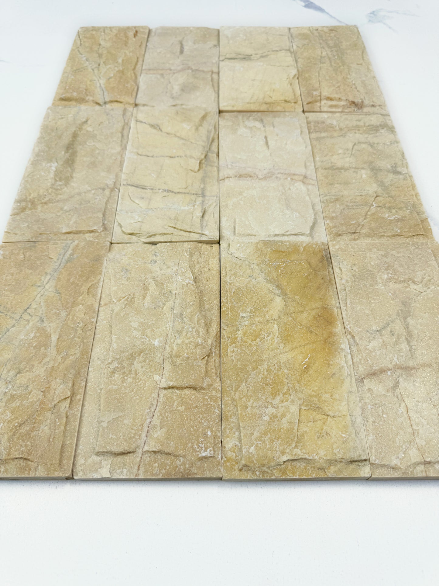 Palatial Sands Yellow Mushroom Marble Wall Cladding