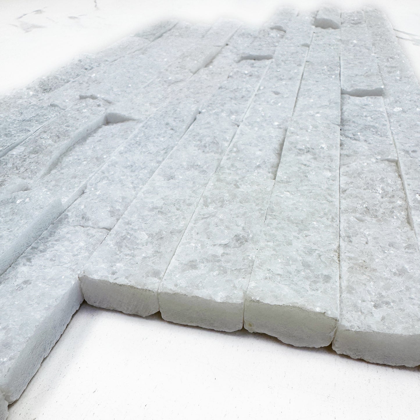 Starlit Quartz Crystal White Split Marble Wall Cladding