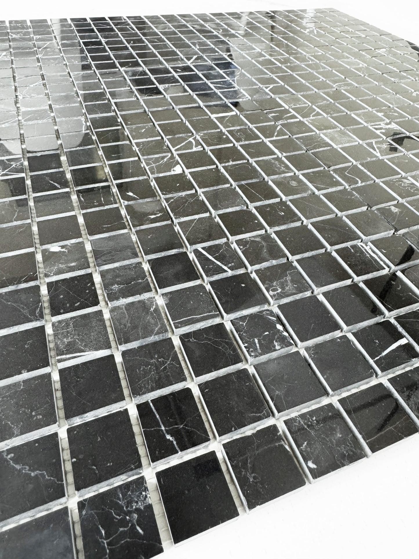 Timeless Marble Black Marquina Polished  Marble Mosaic