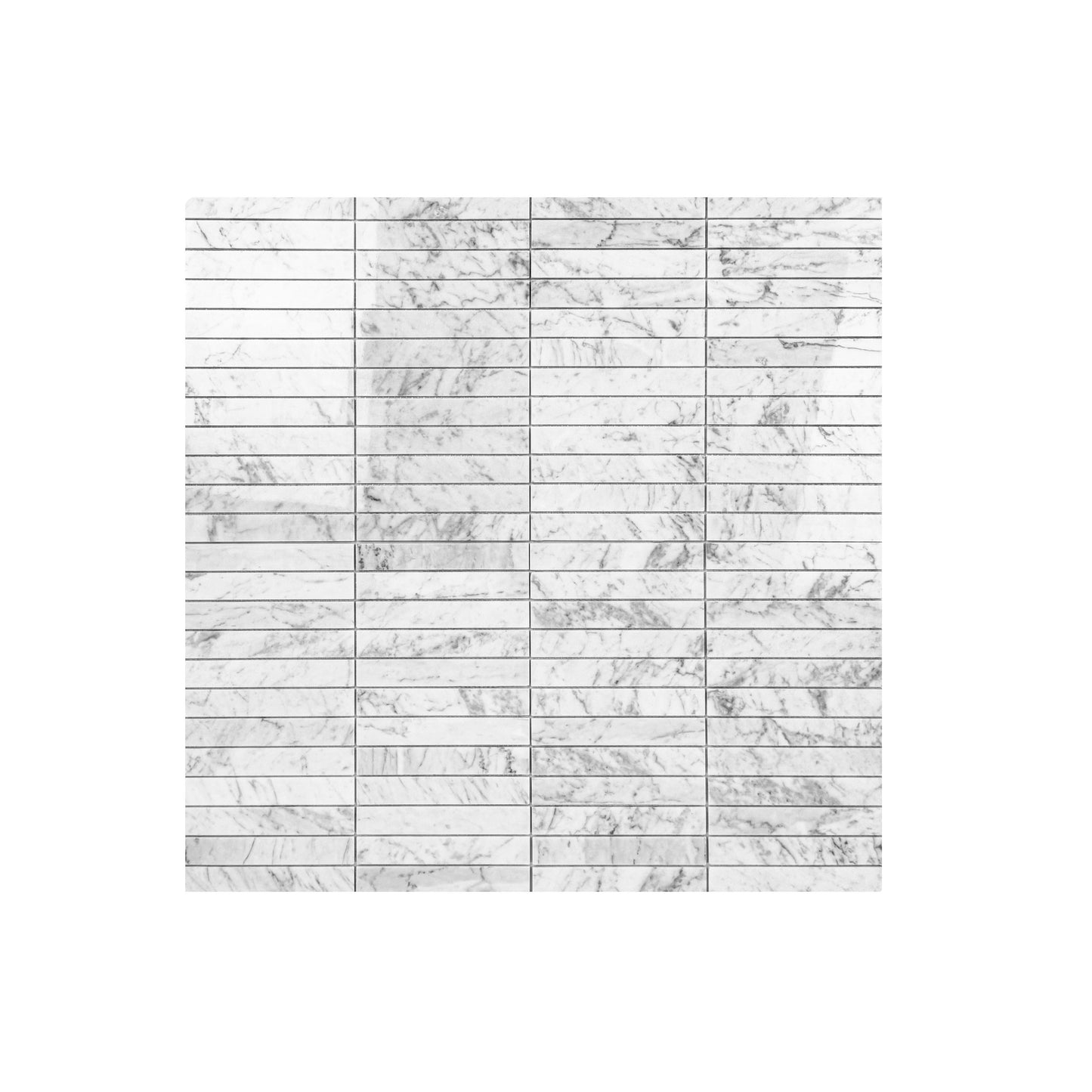 Carrara white Series Carrara White Polished Rectangle Marble Mosaic