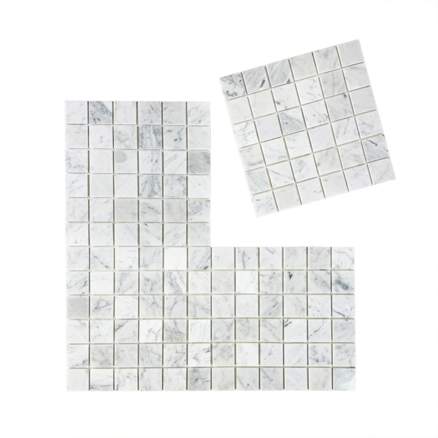 Timeless Marble Carrara White Polished  Marble Mosaic