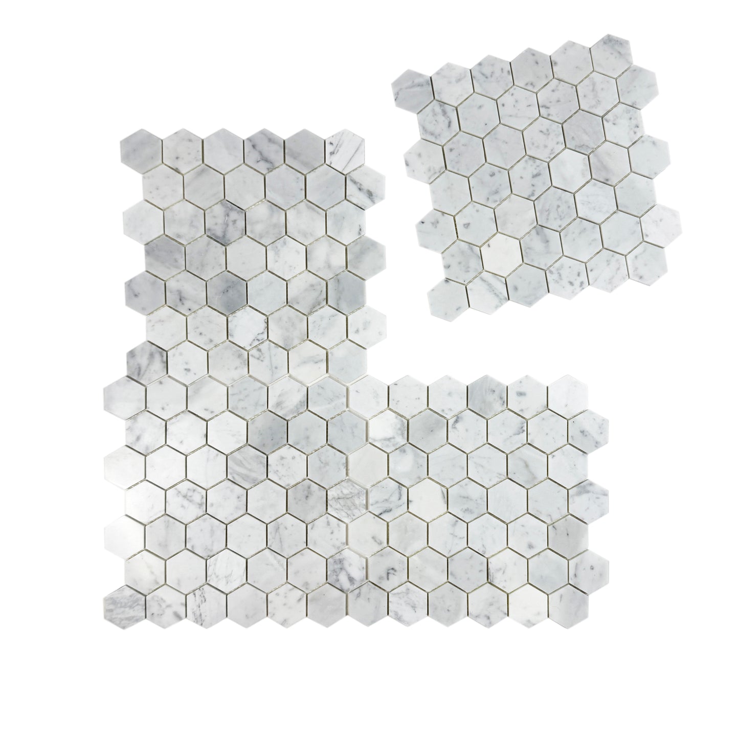 Versace Luxury Series Carrara White Polished Hexagon Marble Mosaic