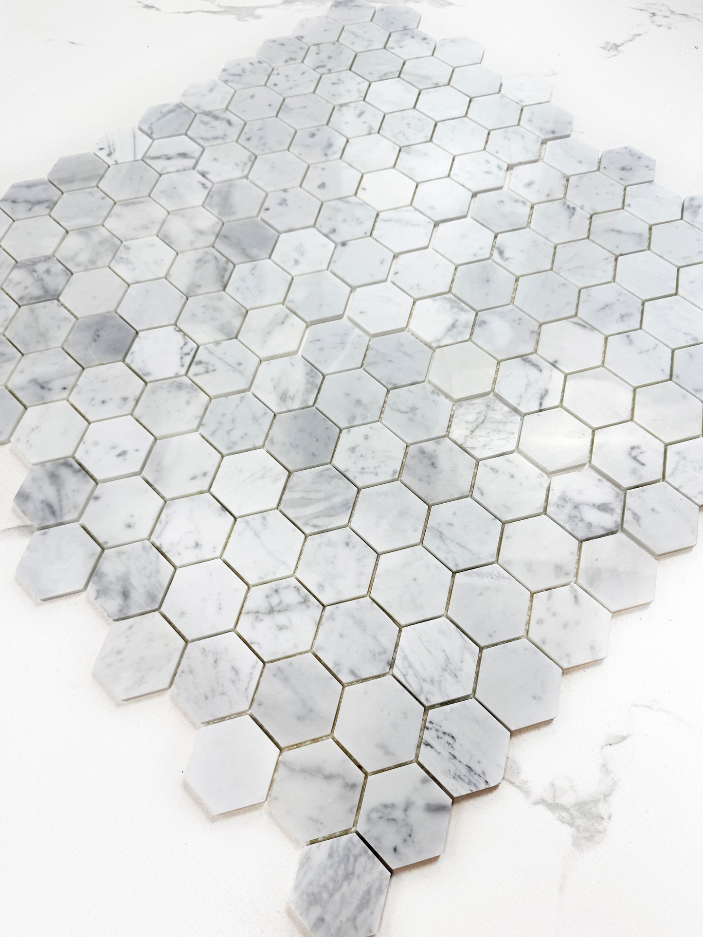 Versace Luxury Series Carrara White Polished Hexagon Marble Mosaic