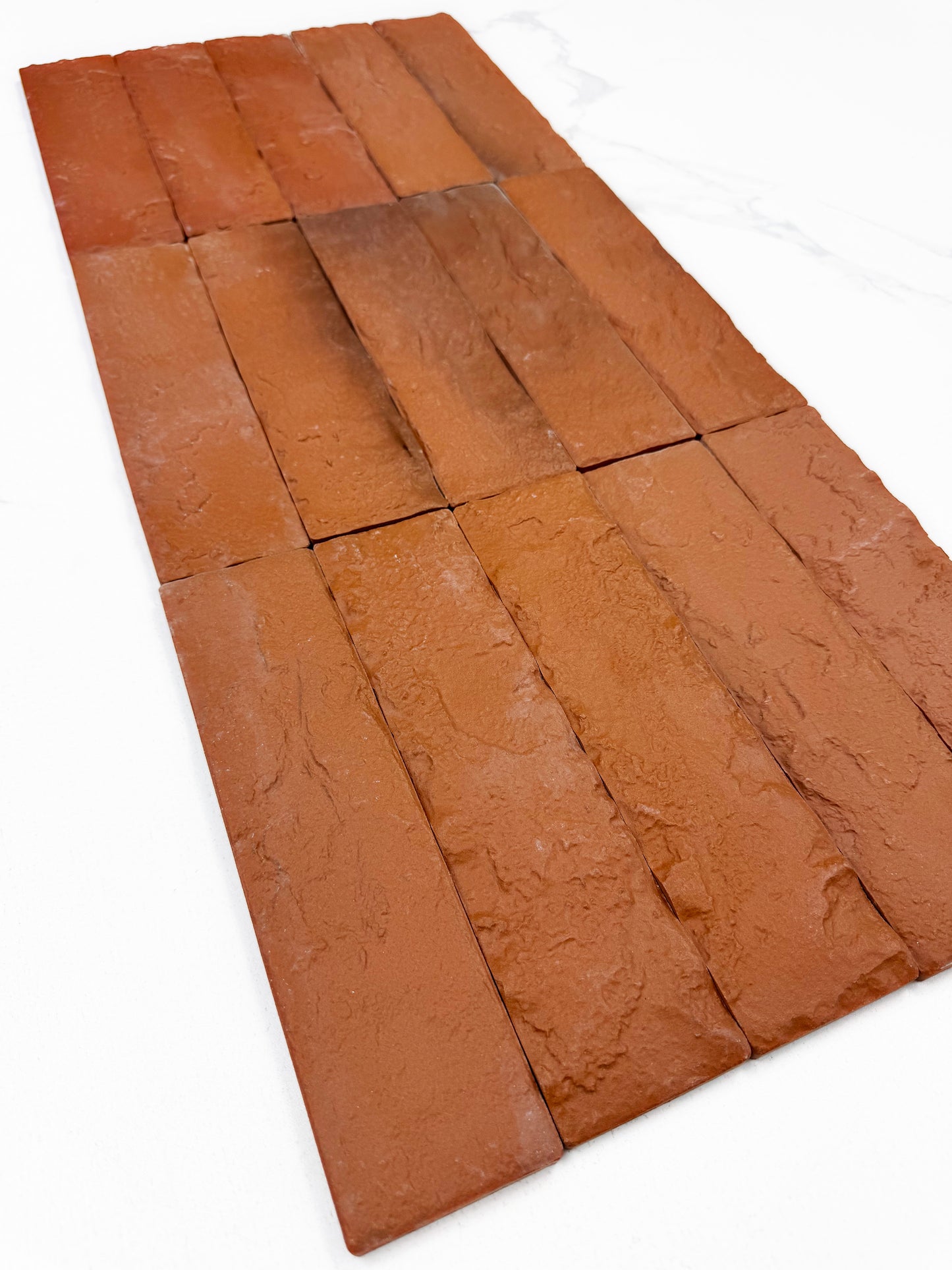 Florence Grace Maroon Red & Barn Red & Pecan Brown Mixed Ceramic Artificial Tile