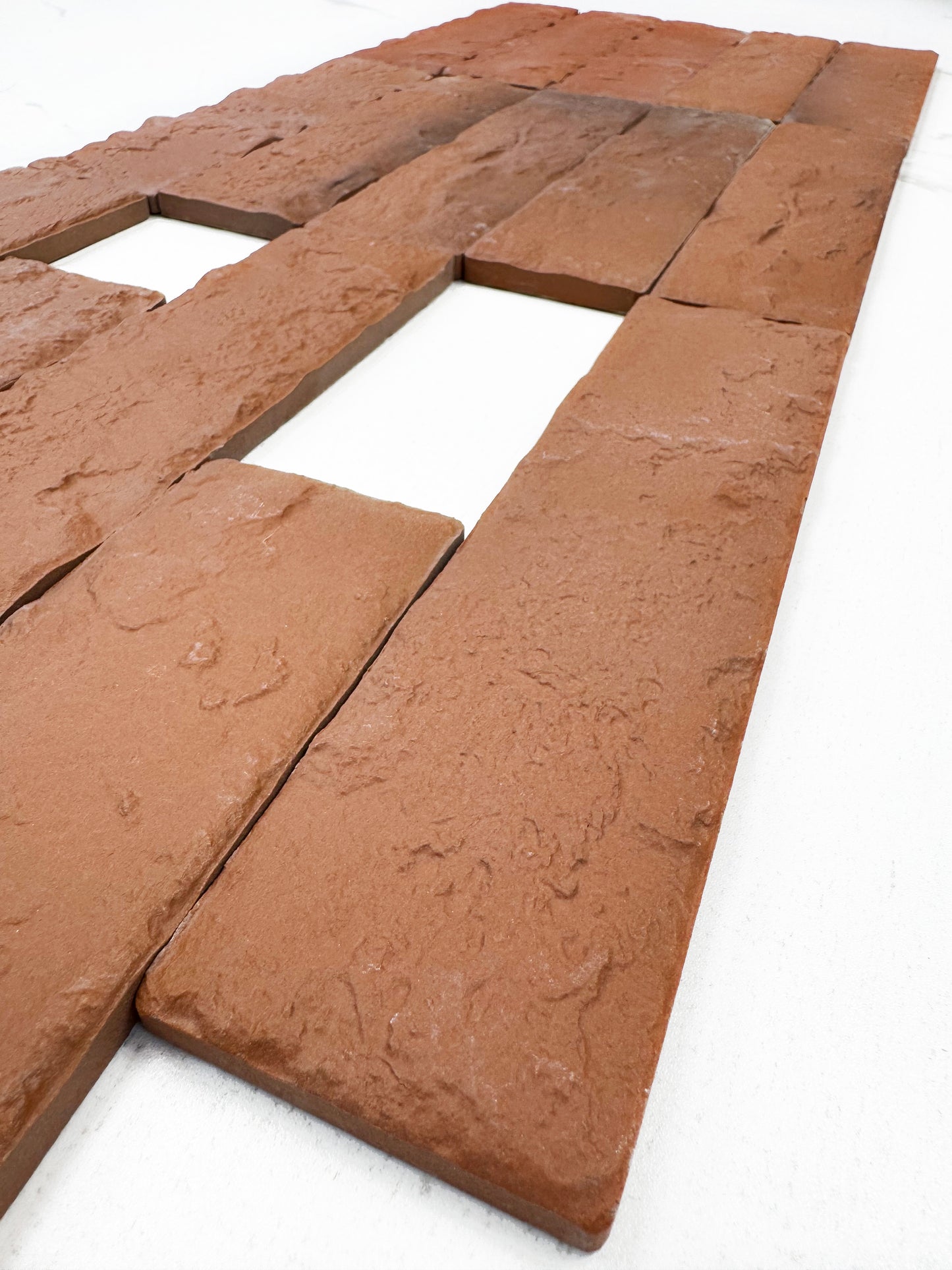 Florence Grace Maroon Red & Barn Red & Pecan Brown Mixed Ceramic Artificial Tile