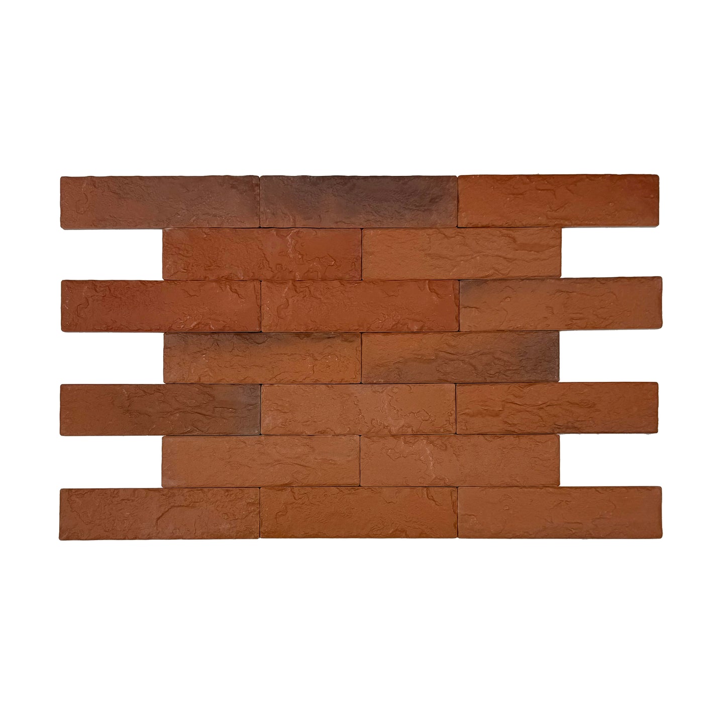 Florence Grace Maroon Red & Barn Red & Pecan Brown Mixed Ceramic Artificial Tile