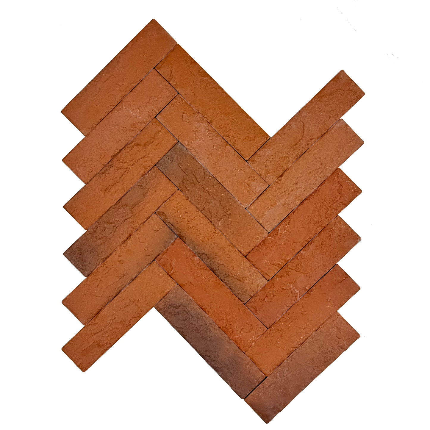 Florence Grace Maroon Red & Barn Red & Pecan Brown Mixed Ceramic Artificial Tile