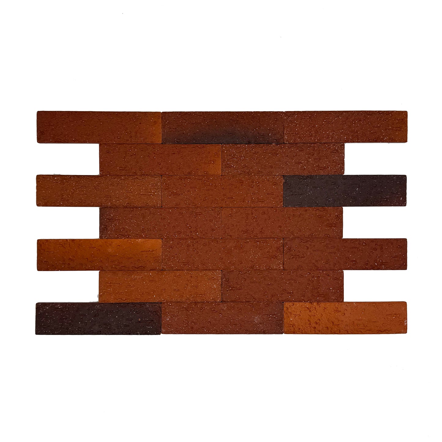Florence Grace Wine Red & Cinnamon Brown & Syrup Brown Mixed Ceramic Artificial Tile