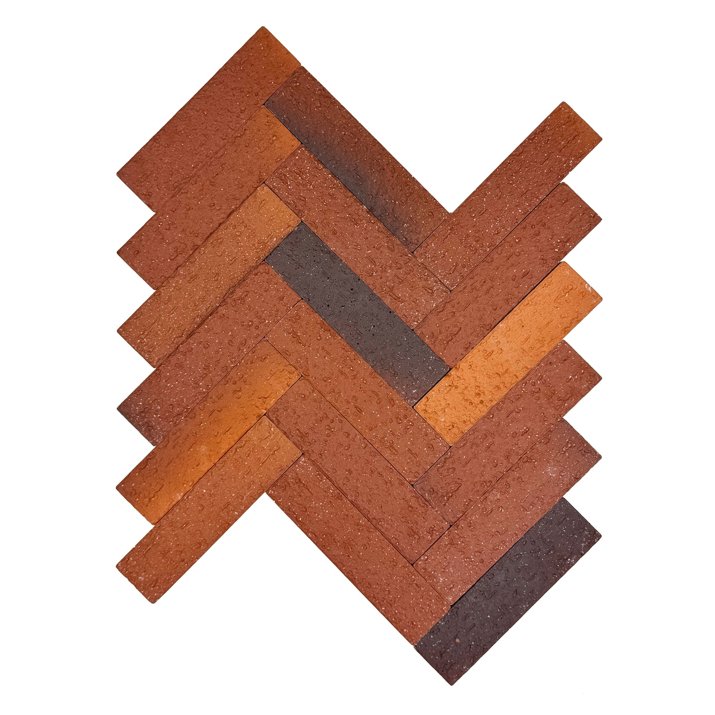 Florence Grace Wine Red & Cinnamon Brown & Syrup Brown Mixed Ceramic Artificial Tile
