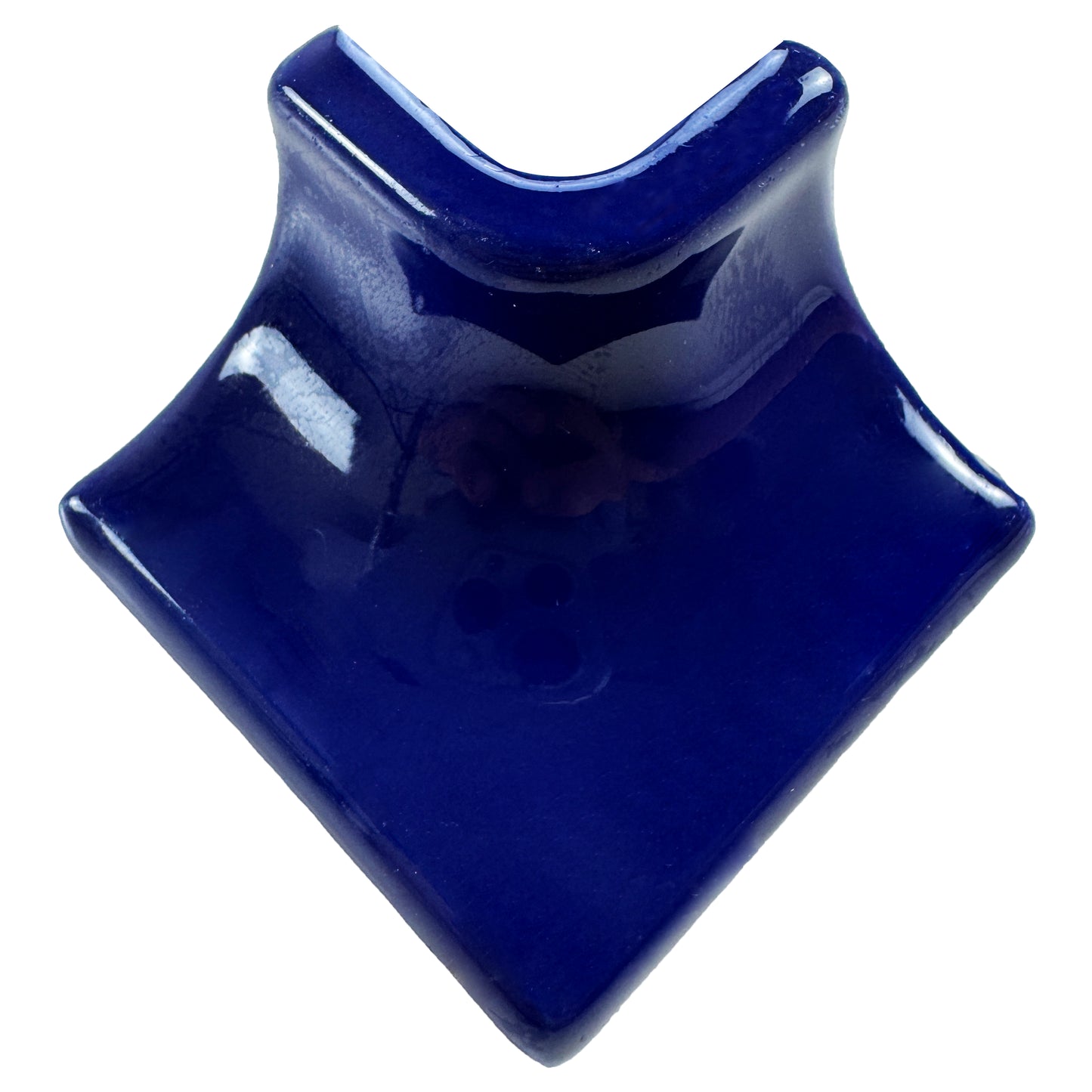 Luminous Corners Series  Dark Blue Plain Big Three-Way External Corner Glazed Porcelain