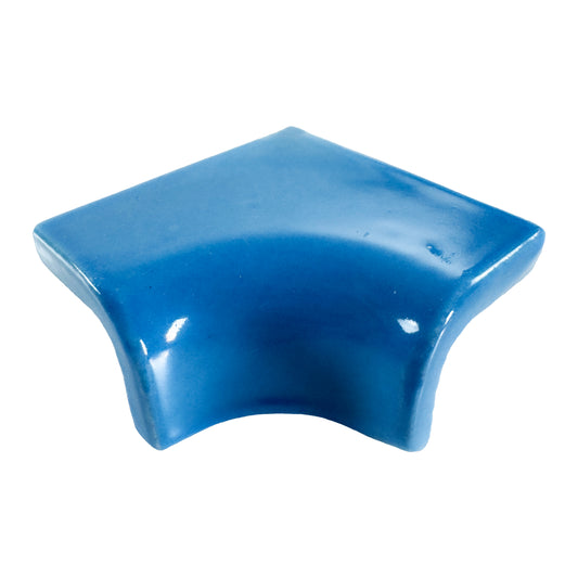 Luminous Corners Series  Light Blue Plain Big Three-Way Internal Corner Glazed Porcelain
