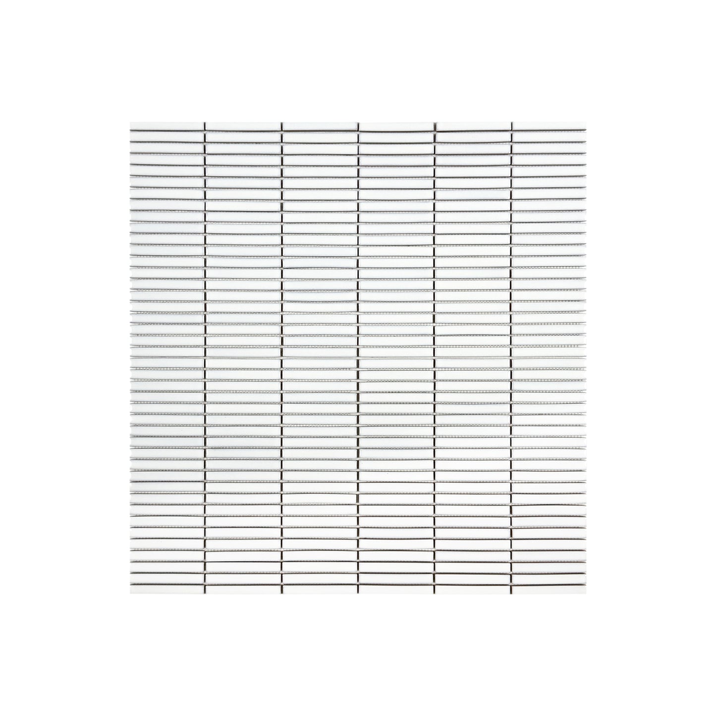 Aurora Strips Series Pearl White Long Strip Glossy Glazed Porcelain Mosaic