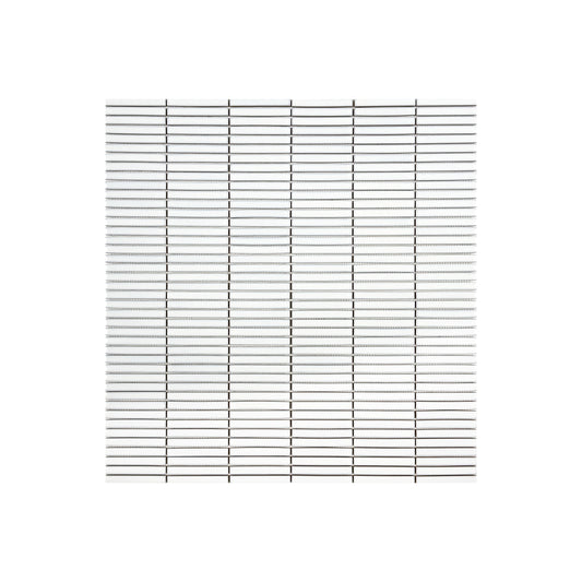 Aurora Strips Series Pearl White Long Strip Glossy Glazed Porcelain Mosaic