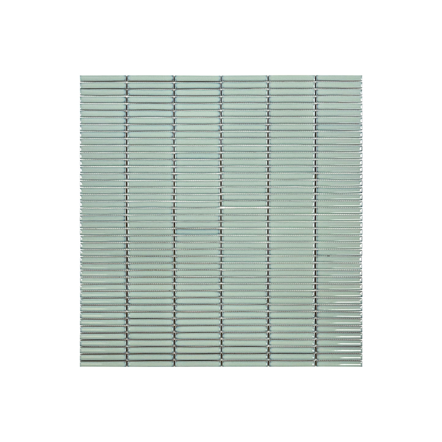 Aurora Strips Series Mint Green Long Strip Glossy Glazed Porcelain Mosaic