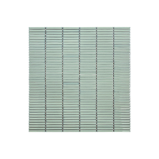 Aurora Strips Series Mint Green Long Strip Glossy Glazed Porcelain Mosaic