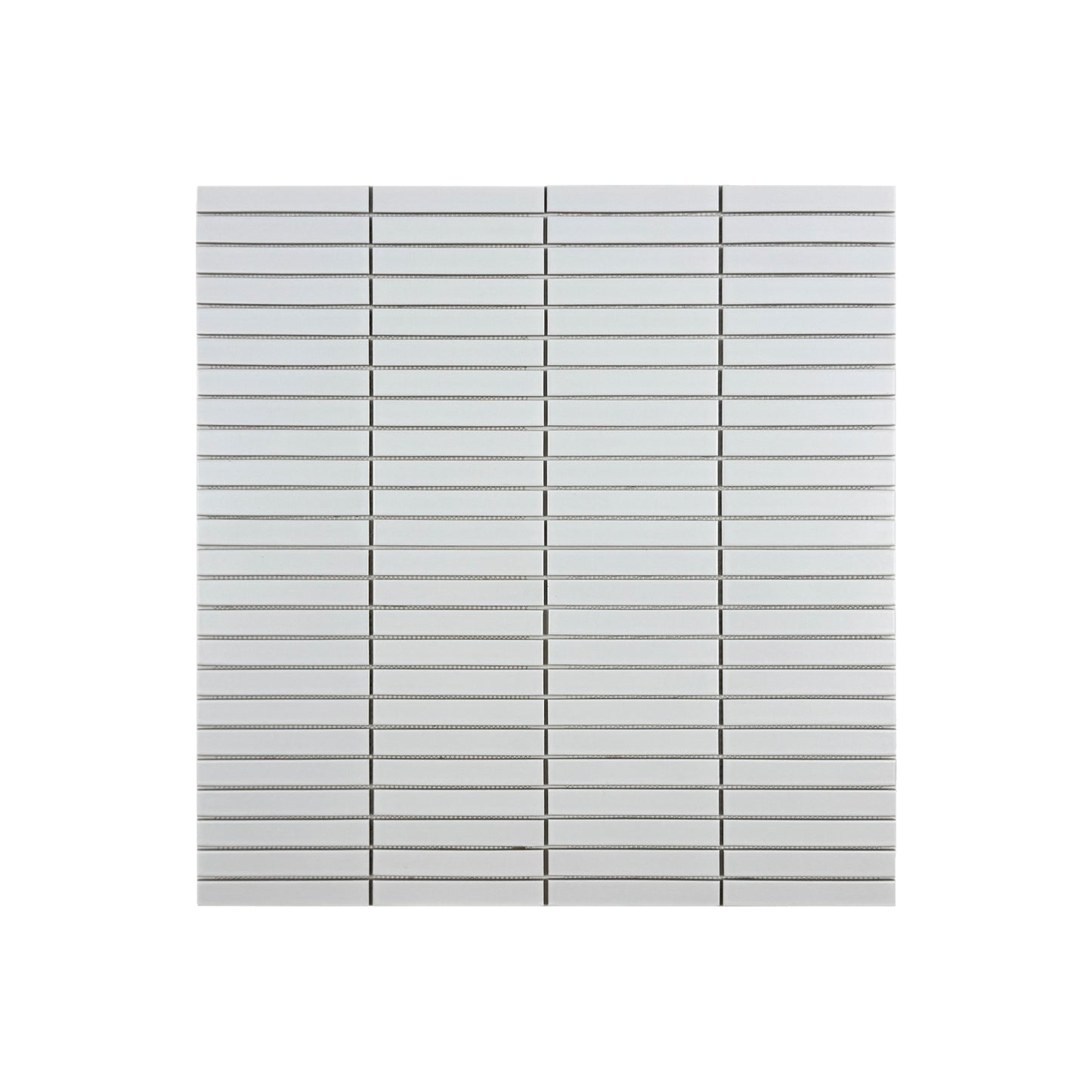 Aurora Strips Series White Matt Long Strip  Glazed Porcelain Mosaic