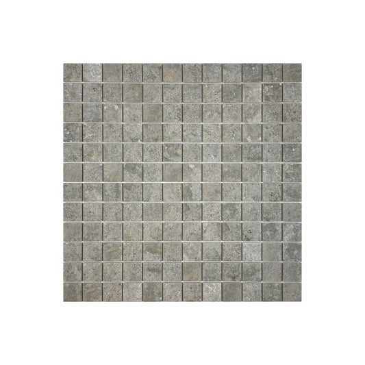 Limestone Porcelain Tile Series Medium Grey Flat Surface Matt Porcelain Mosaic