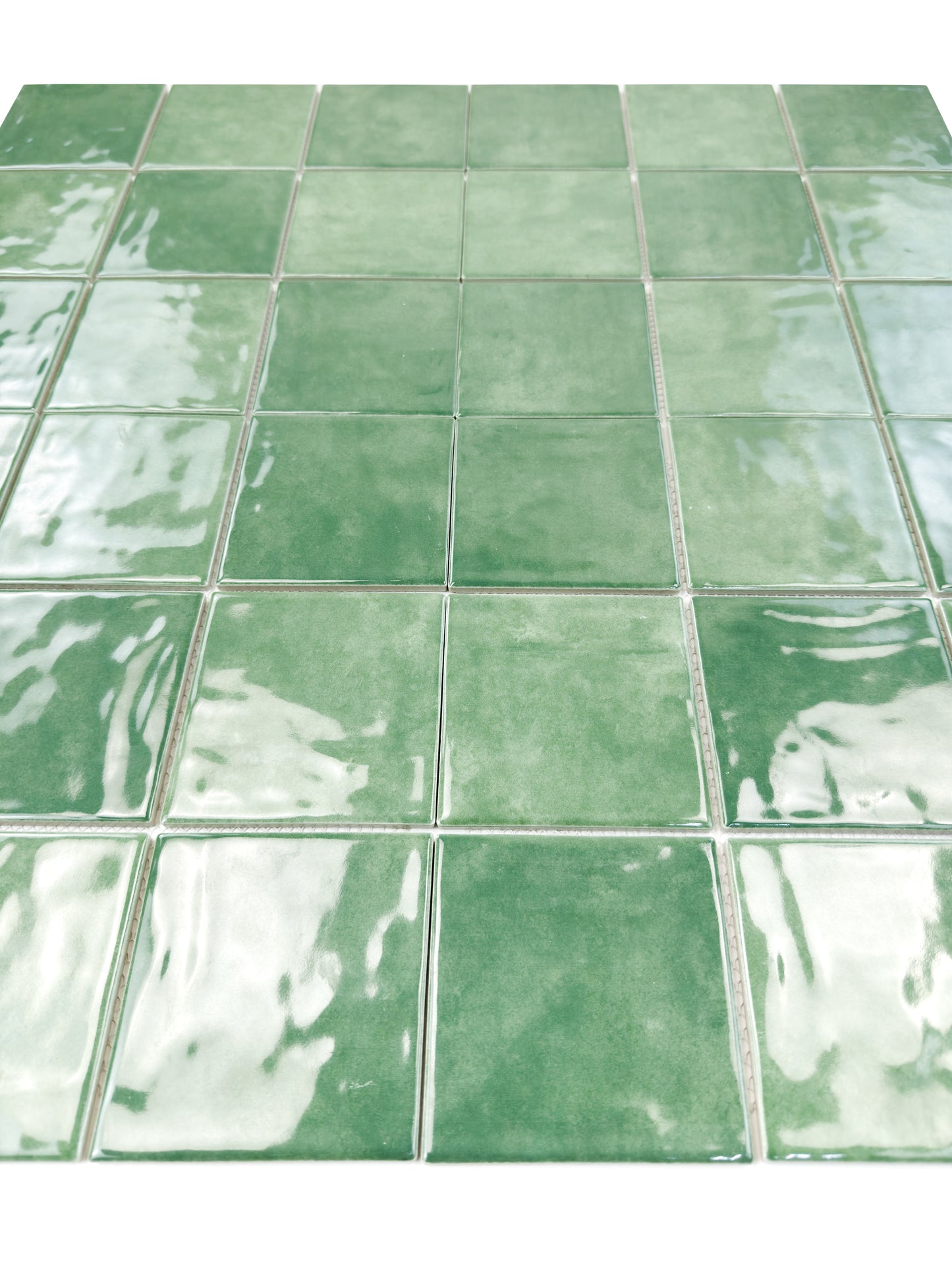 Burano Series Saga Green & Olive Green Natural Gradient Porcelain Mosaic