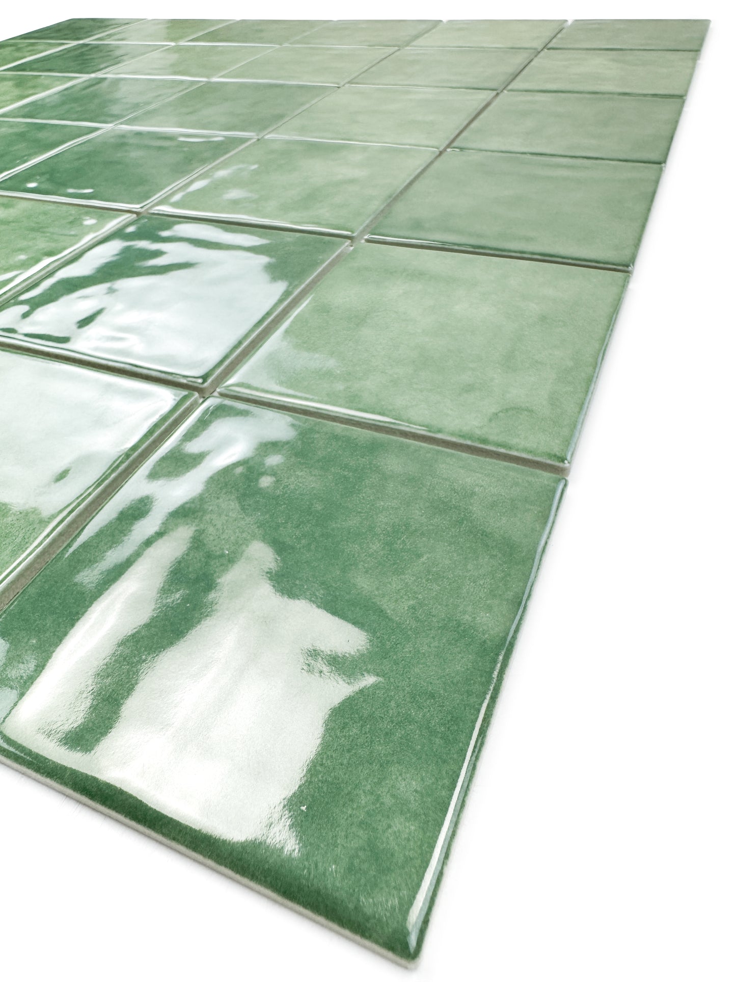 Burano Series Saga Green & Olive Green Natural Gradient Porcelain Mosaic