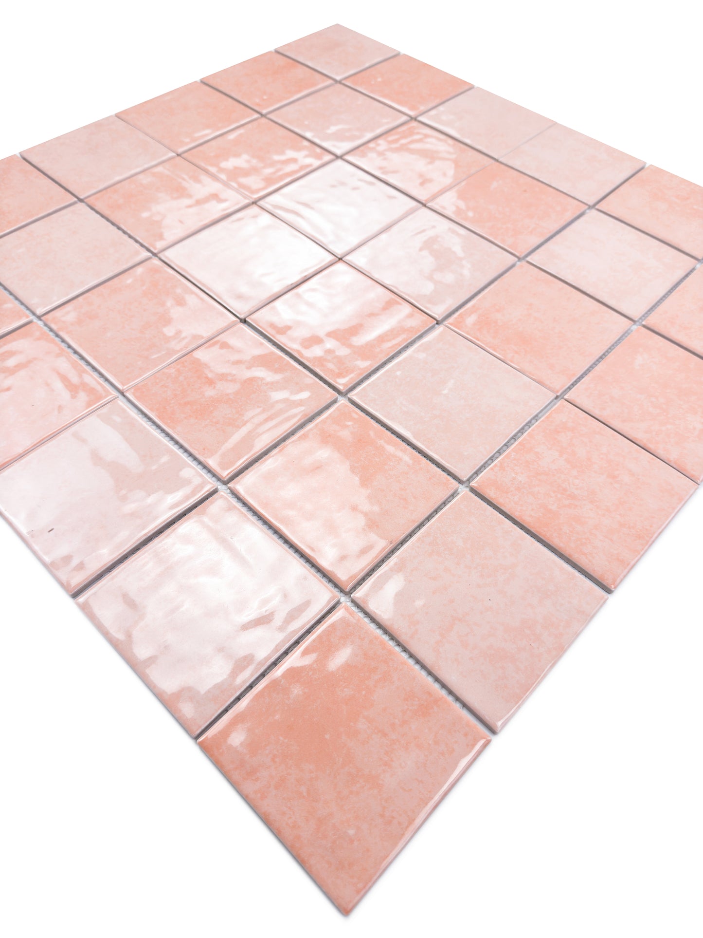 Burano Series Peach Pink Natural Gradient Porcelain Mosaic